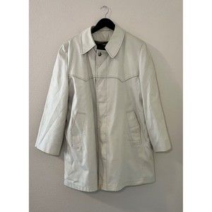 Vintage Whaling Manufacturing Co. Mens Storm/Rain Coat Size 44R Tan Lined